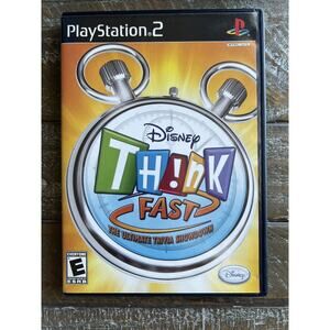Disney Think Fast Trivia Showdown PS2 Game - Complete, Good Condition 2008